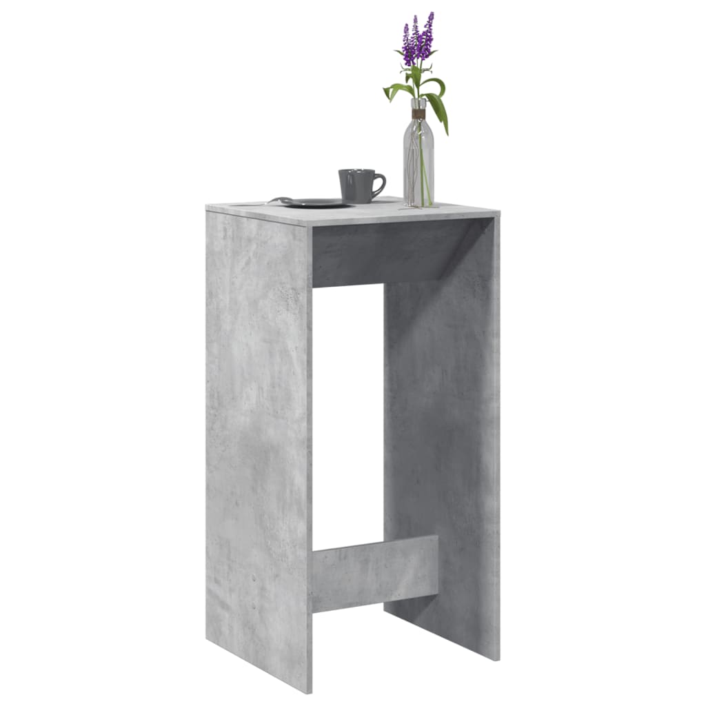 Tavolo da Bar Grigio Cemento 51x50x103,5cm in Legno Multistrato | homemem39