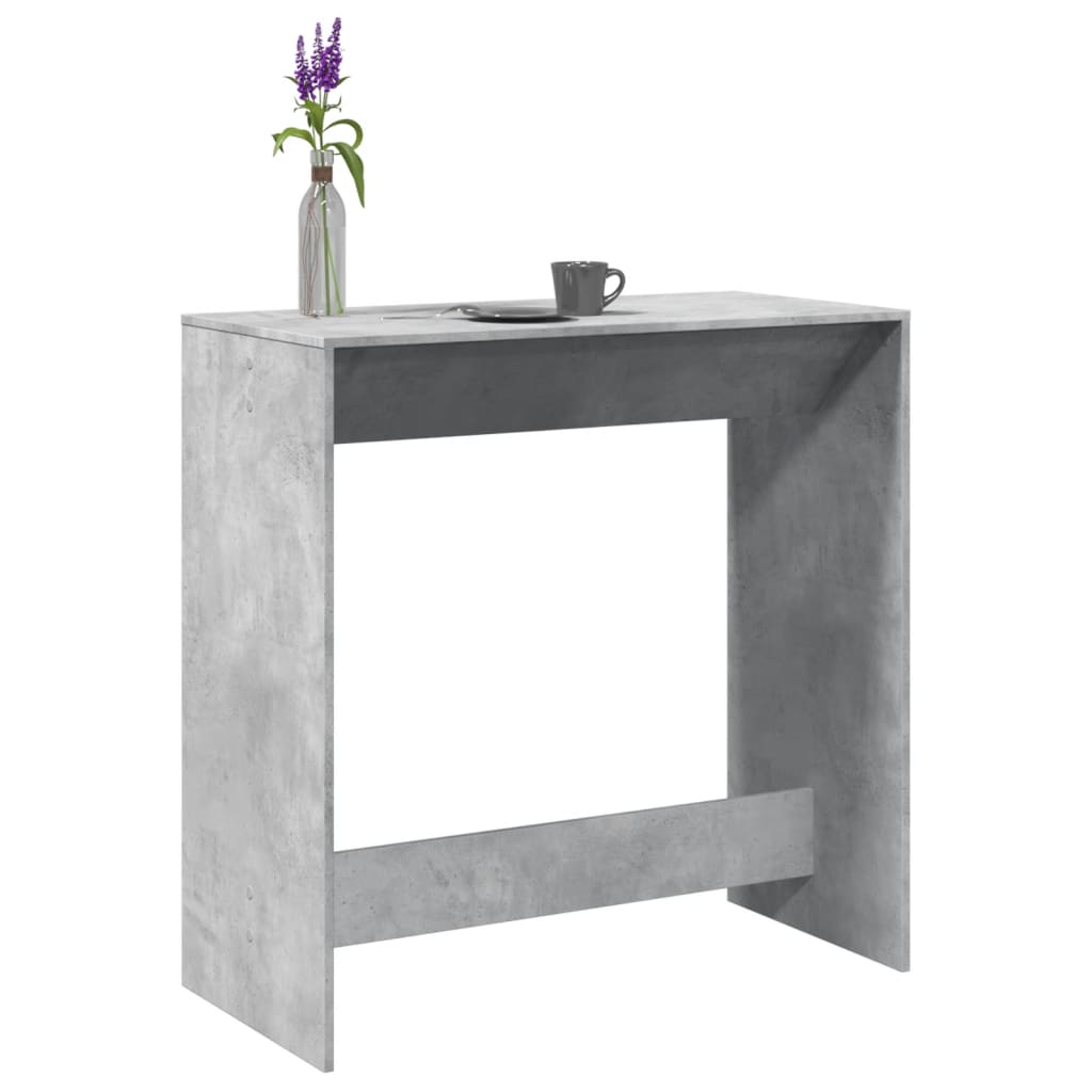 Tavolo da Bar Grigio Cemento 102x50x103,5 cm Legno Multistrato | homemem39