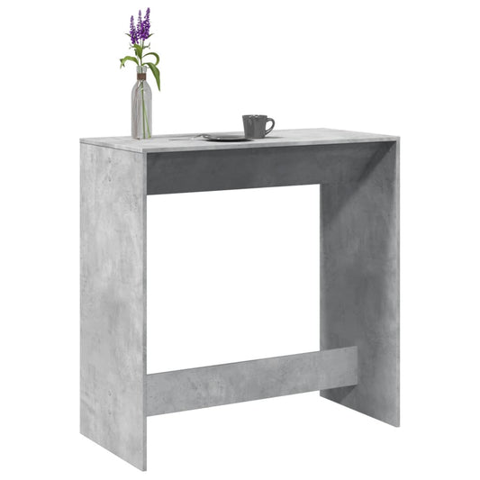 Tavolo da Bar Grigio Cemento 102x50x103,5 cm Legno Multistrato | homemem39