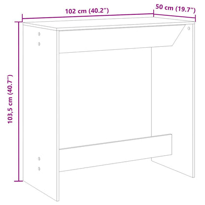 Tavolo Bar Rovere Artigianale 102x50x103,5 cm Legno Multistrato | homemem39
