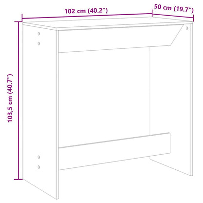 Tavolo da Bar Grigio Sonoma 102x50x103,5cm in Legno Multistrato | homemem39