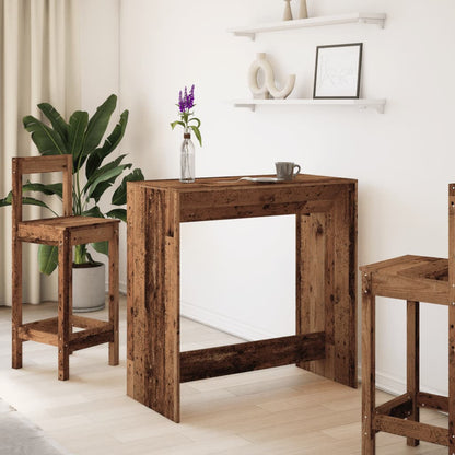 Tavolo da Bar Legno Antico 102x50x103,5 cm in Legno Multistrato | homemem39