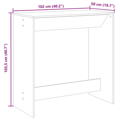 Tavolo Bar Rovere Artigianale 102x50x103,5 cm Legno Multistrato
