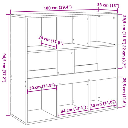 Libreria/Divisorio Bianco 100x33x94,5 cm