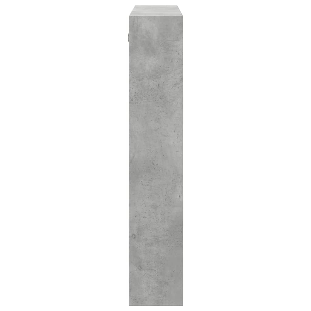 Armadietto a Muro Grigio Cemento 80x15x80 cm Legno Multistrato