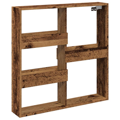 Mobile a Parete Legno Antico 80x15x80 cm in Legno Multistrato | homemem39