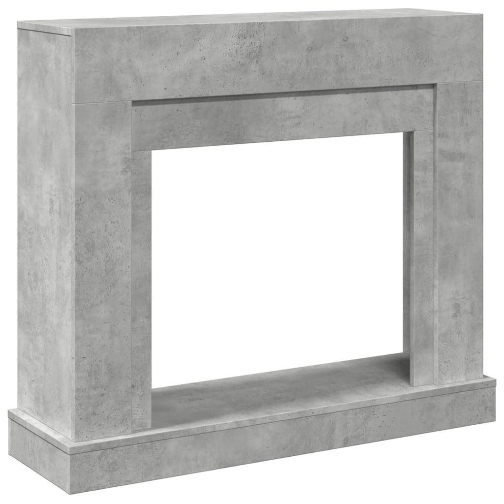 Cornice per Camino Grigio Cemento 100x30x87,5 cm in Truciolato