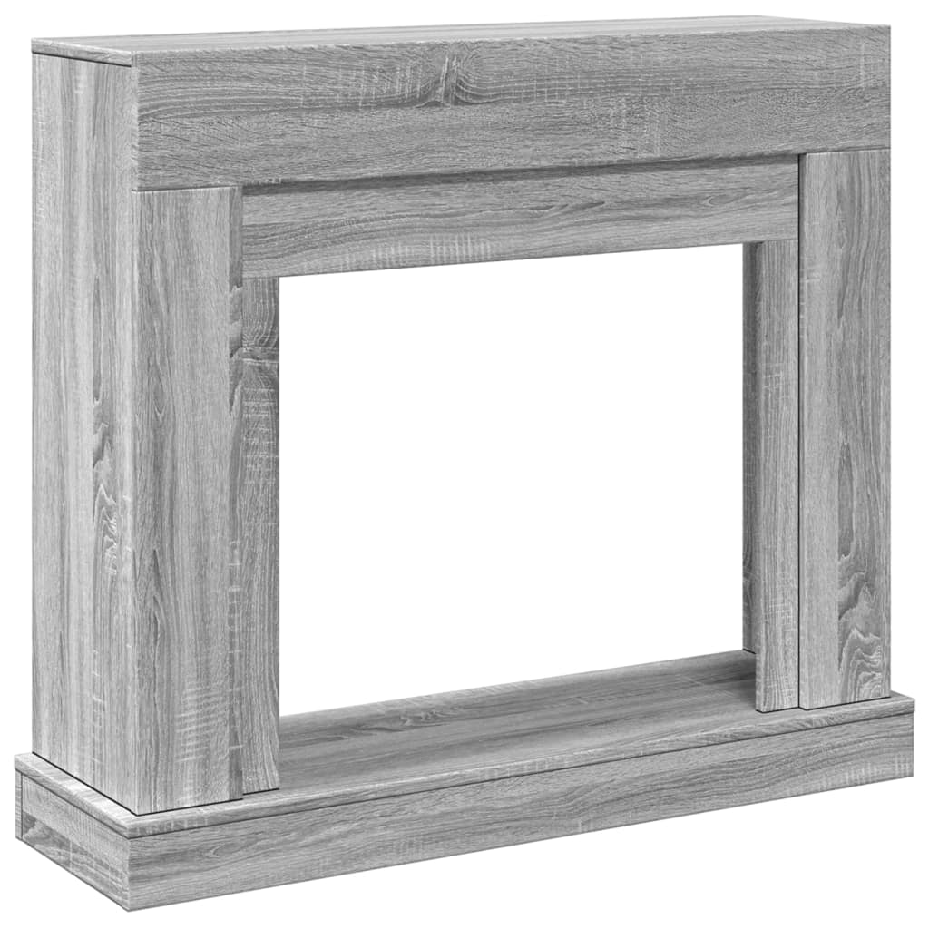 Cornice per Camino Grigio Sonoma 100x30x87,5 cm in Truciolato - homemem39