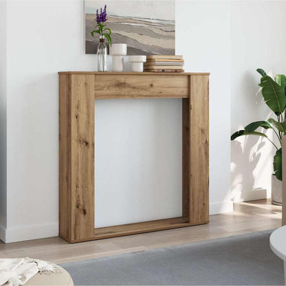 Cornice per Camino Rovere Artigianale 100x20x100 cm Truciolato - homemem39