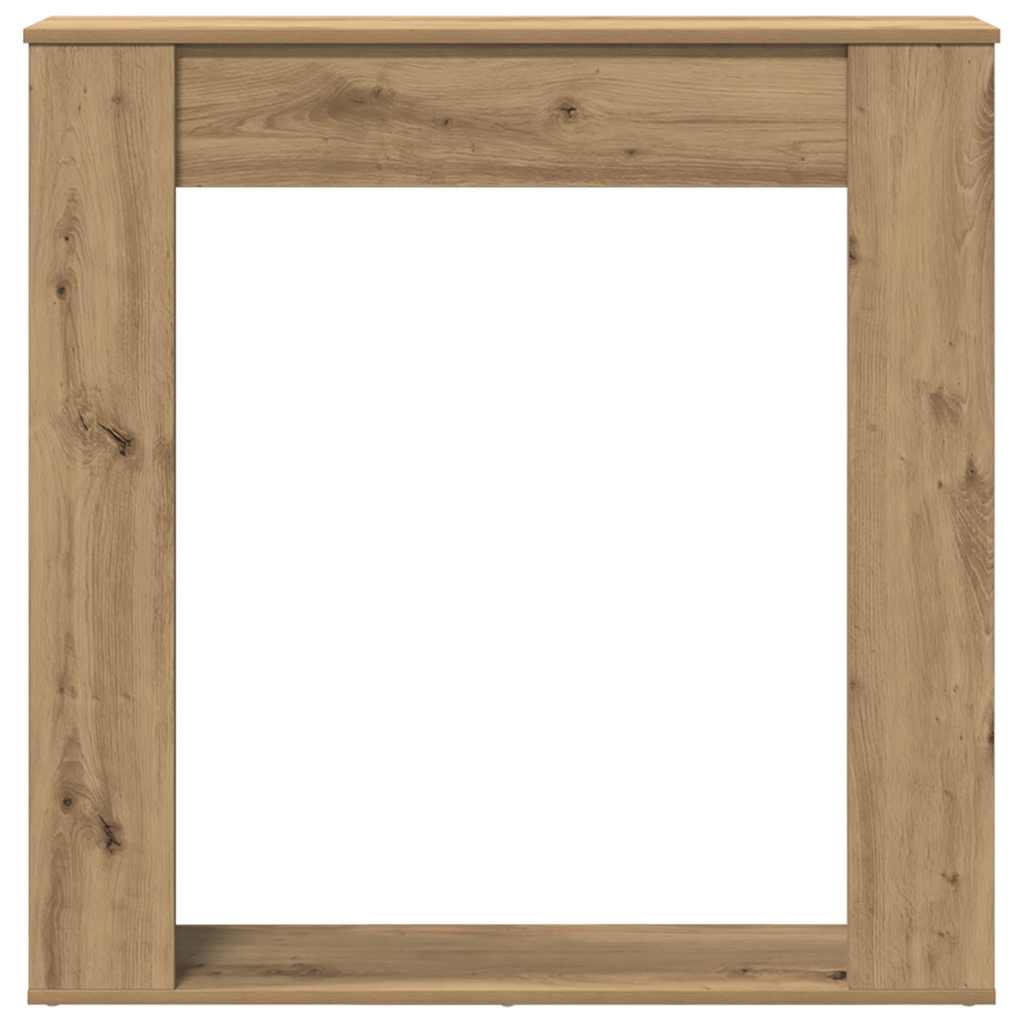 Cornice per Camino Rovere Artigianale 100x20x100 cm Truciolato