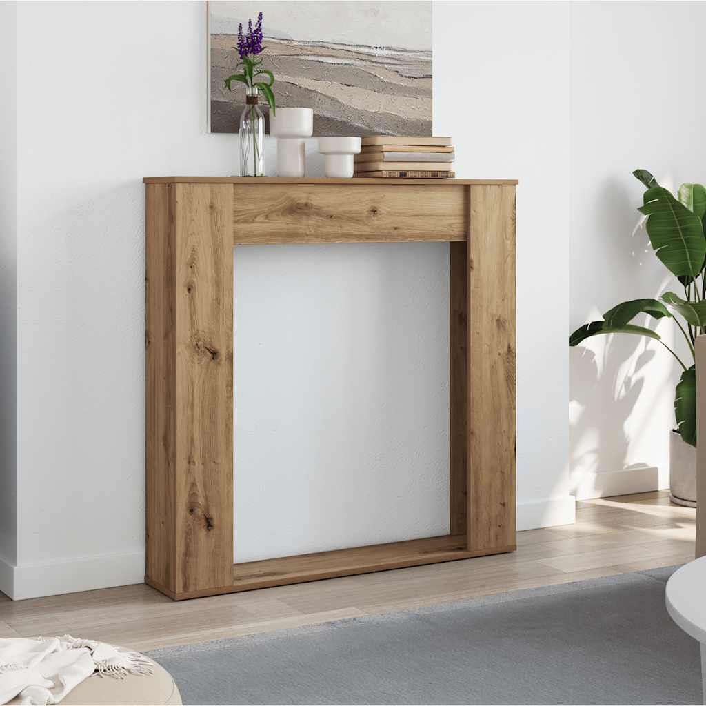 Cornice per Camino Rovere Artigianale 100x20x100 cm Truciolato