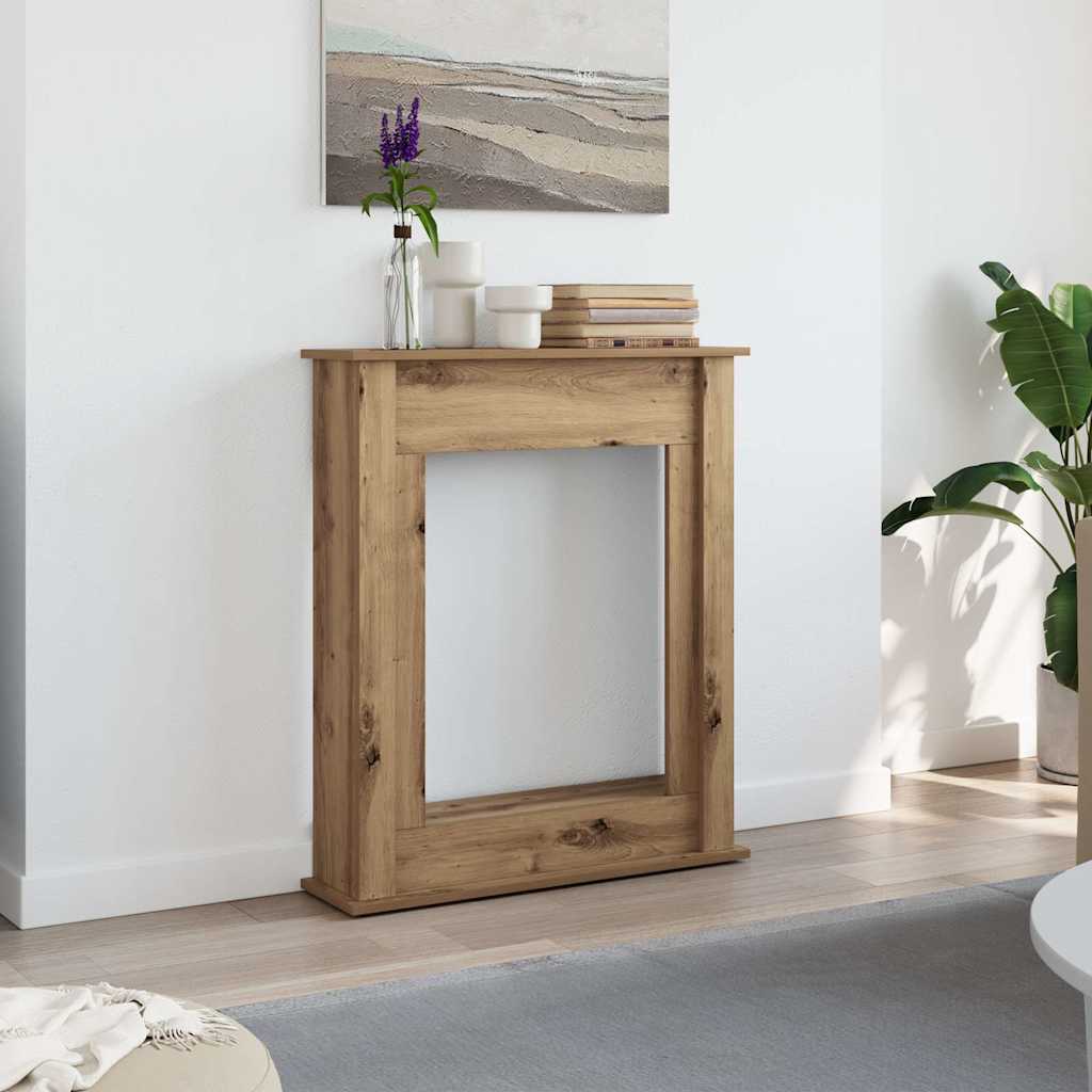 Cornice per Camino Rovere Artigianale 75x20x87,5 cm Truciolato