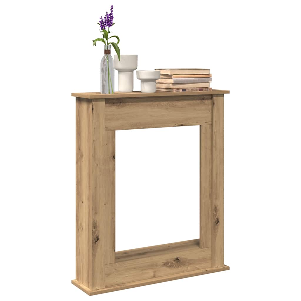 Cornice per Camino Rovere Artigianale 75x20x87,5 cm Truciolato