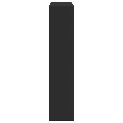 Cornice per Camino Nera 81x18x82 cm in Truciolato