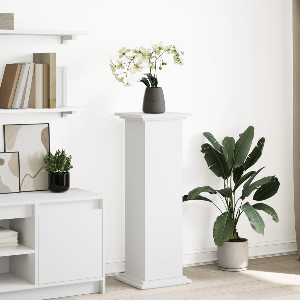 Supporto Espositivo Portaoggetti Bianco 31x30x90 cm Truciolato - homemem39