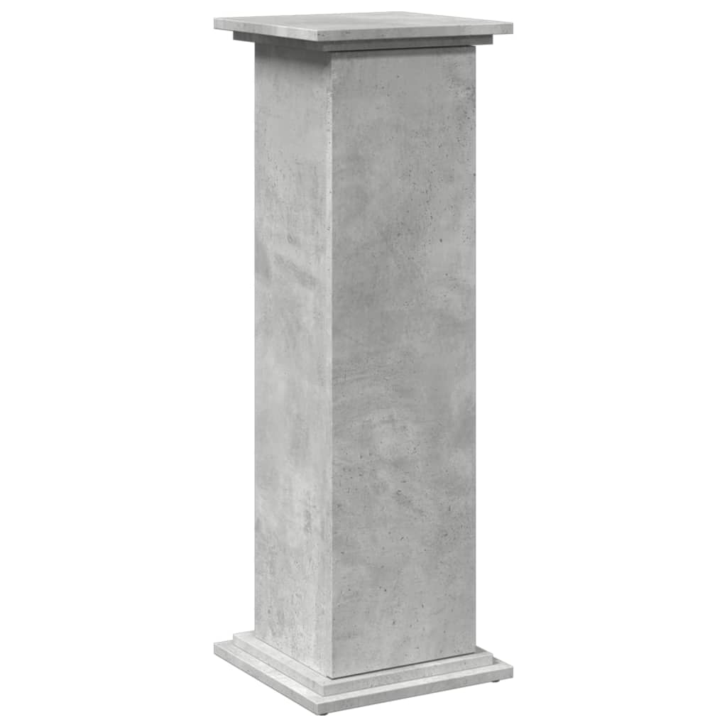 Espositore con Portaoggetti Grigio Cemento 31x30x90 Truciolato - homemem39