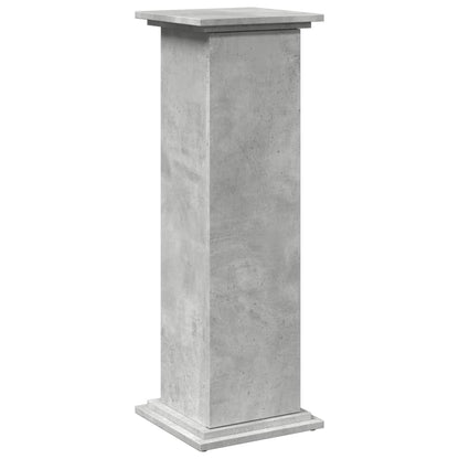 Espositore con Portaoggetti Grigio Cemento 31x30x90 Truciolato - homemem39