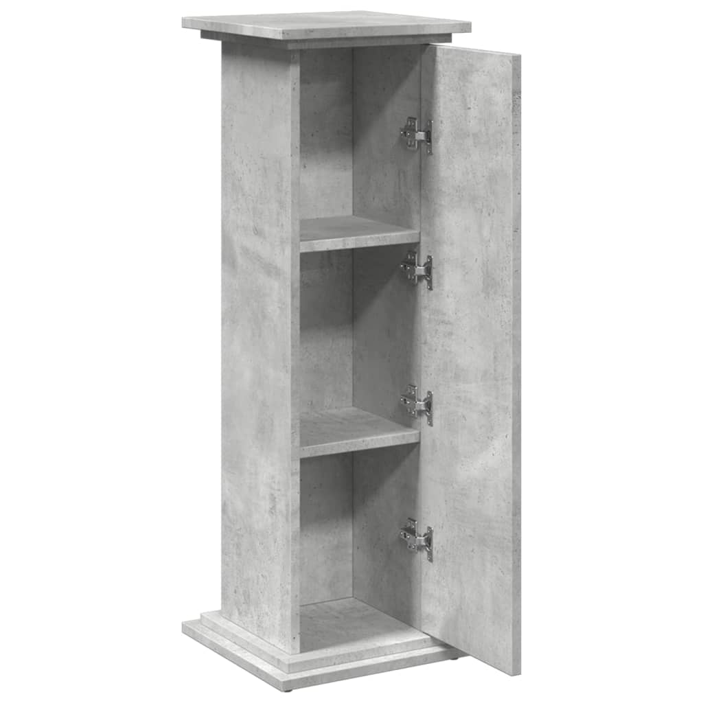 Espositore con Portaoggetti Grigio Cemento 31x30x90 Truciolato | homemem39