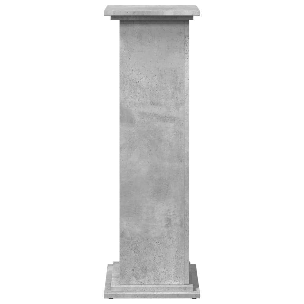 Espositore con Portaoggetti Grigio Cemento 31x30x90 Truciolato - homemem39