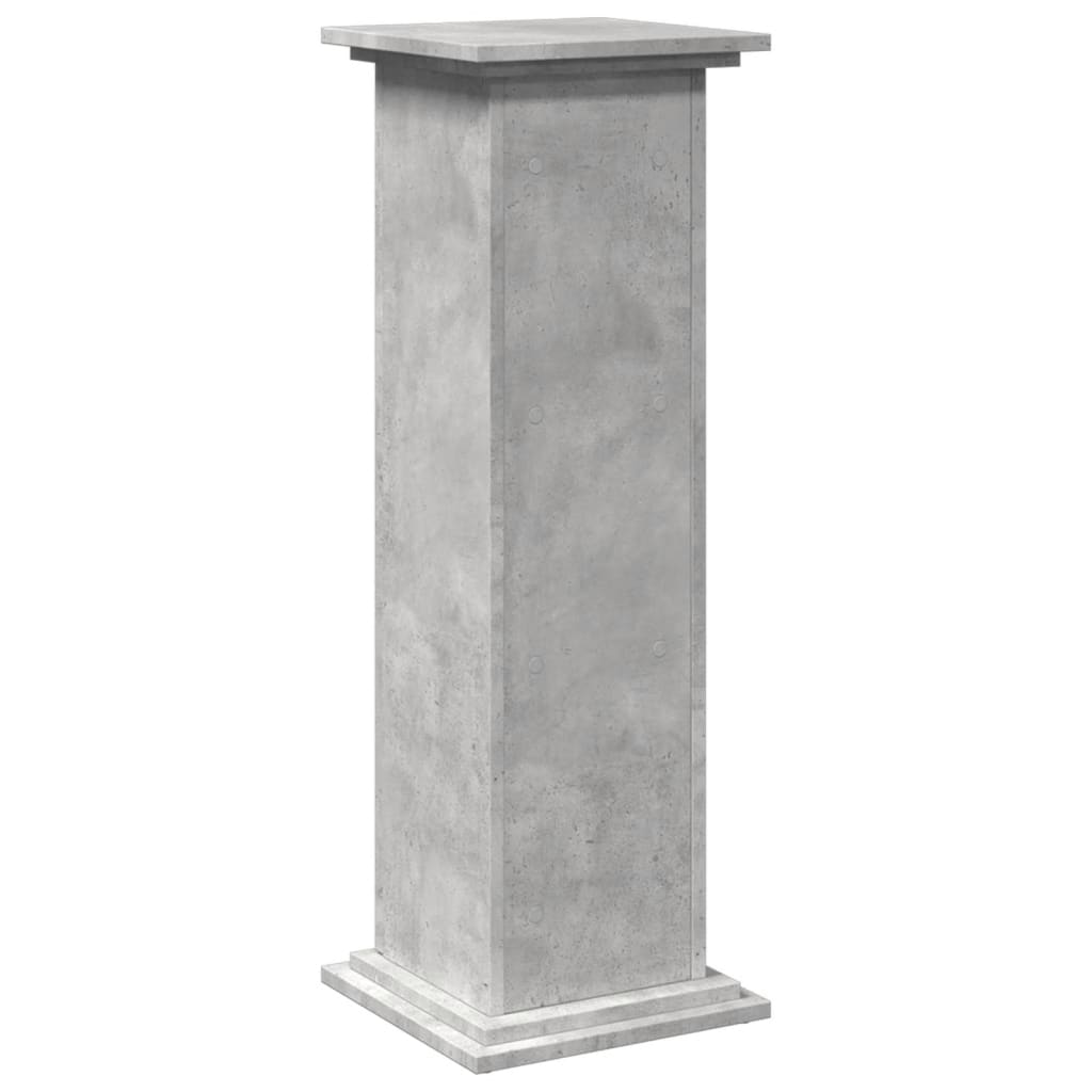 Espositore con Portaoggetti Grigio Cemento 31x30x90 Truciolato - homemem39