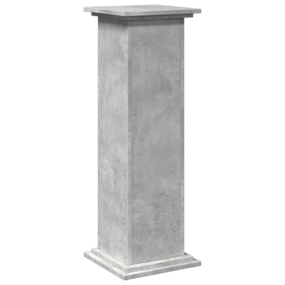 Espositore con Portaoggetti Grigio Cemento 31x30x90 Truciolato - homemem39