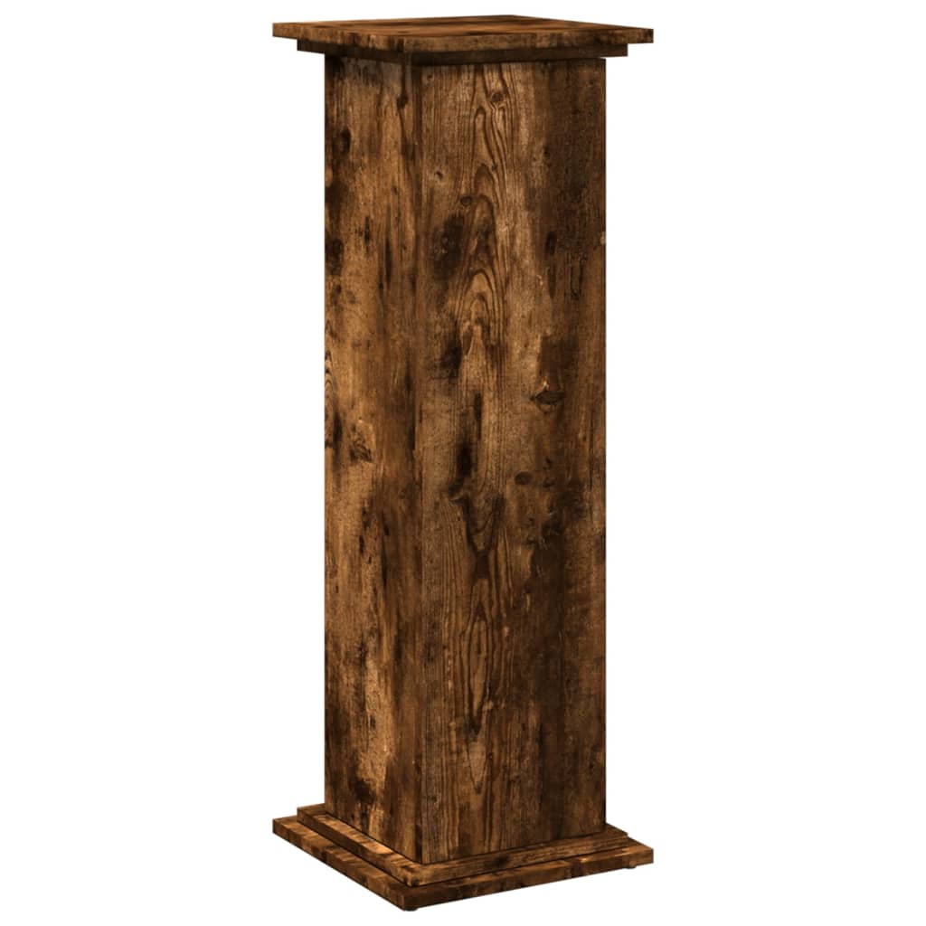 Espositore con Portaoggetti Rovere Fumo 31x30x90cm Truciolato | homemem39