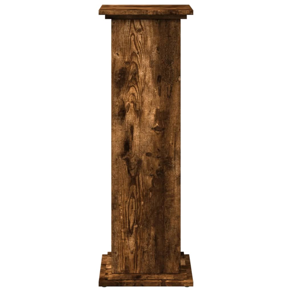 Espositore con Portaoggetti Rovere Fumo 31x30x90cm Truciolato - homemem39