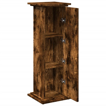 Espositore con Portaoggetti Rovere Fumo 31x30x90cm Truciolato | homemem39