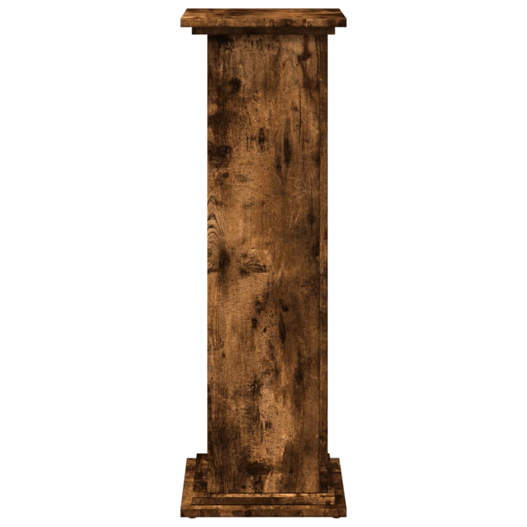 Espositore con Portaoggetti Rovere Fumo 31x30x90cm Truciolato - homemem39