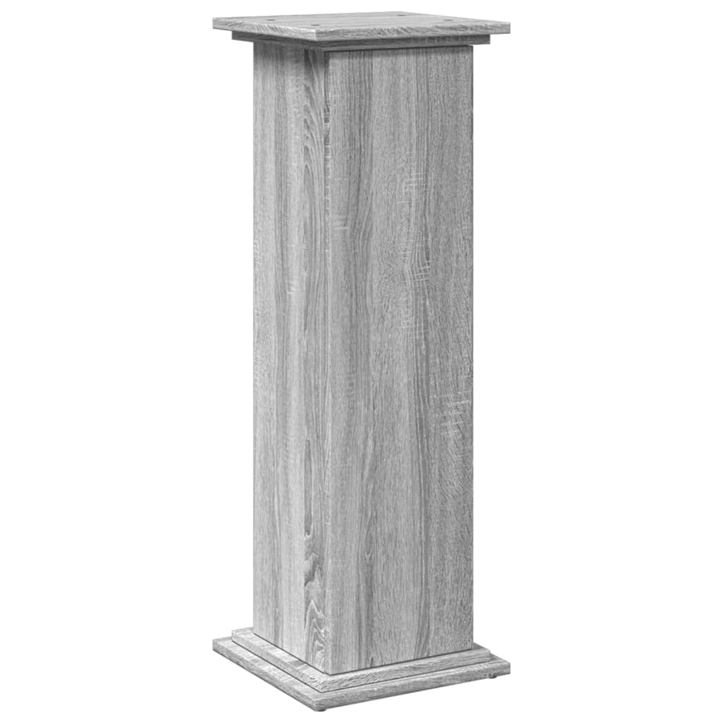 Espositore con Portaoggetti Grigio Sonoma 31x30x90cm Truciolato | homemem39