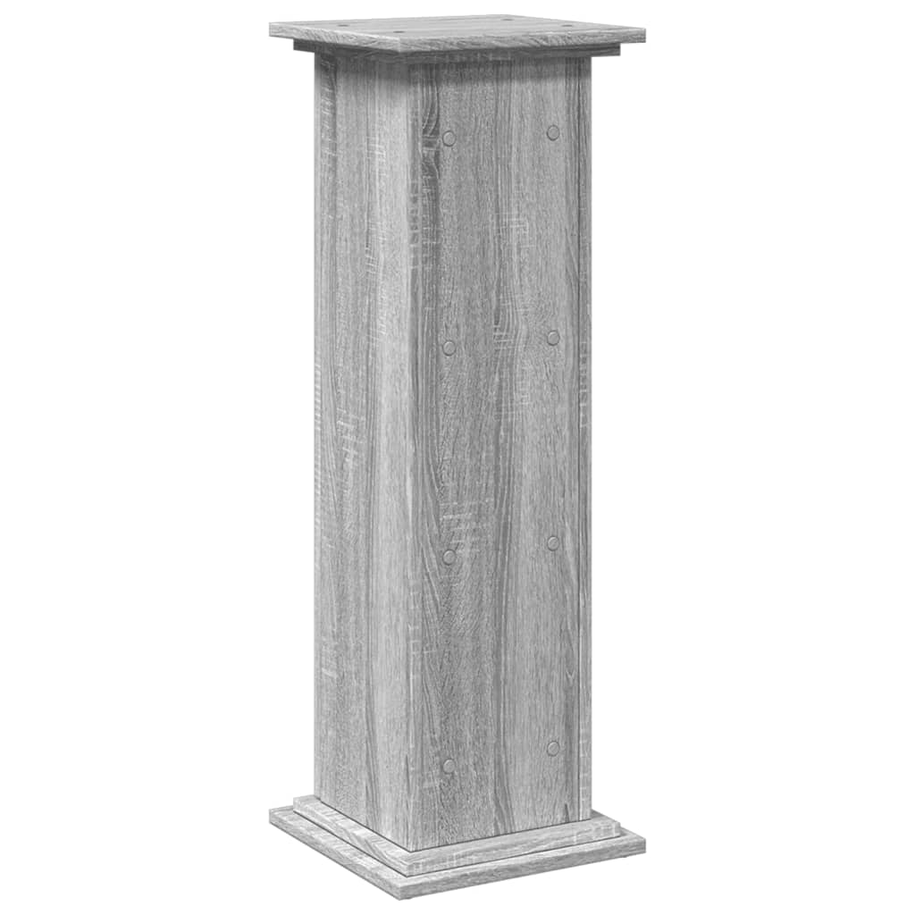 Espositore con Portaoggetti Grigio Sonoma 31x30x90cm Truciolato | homemem39