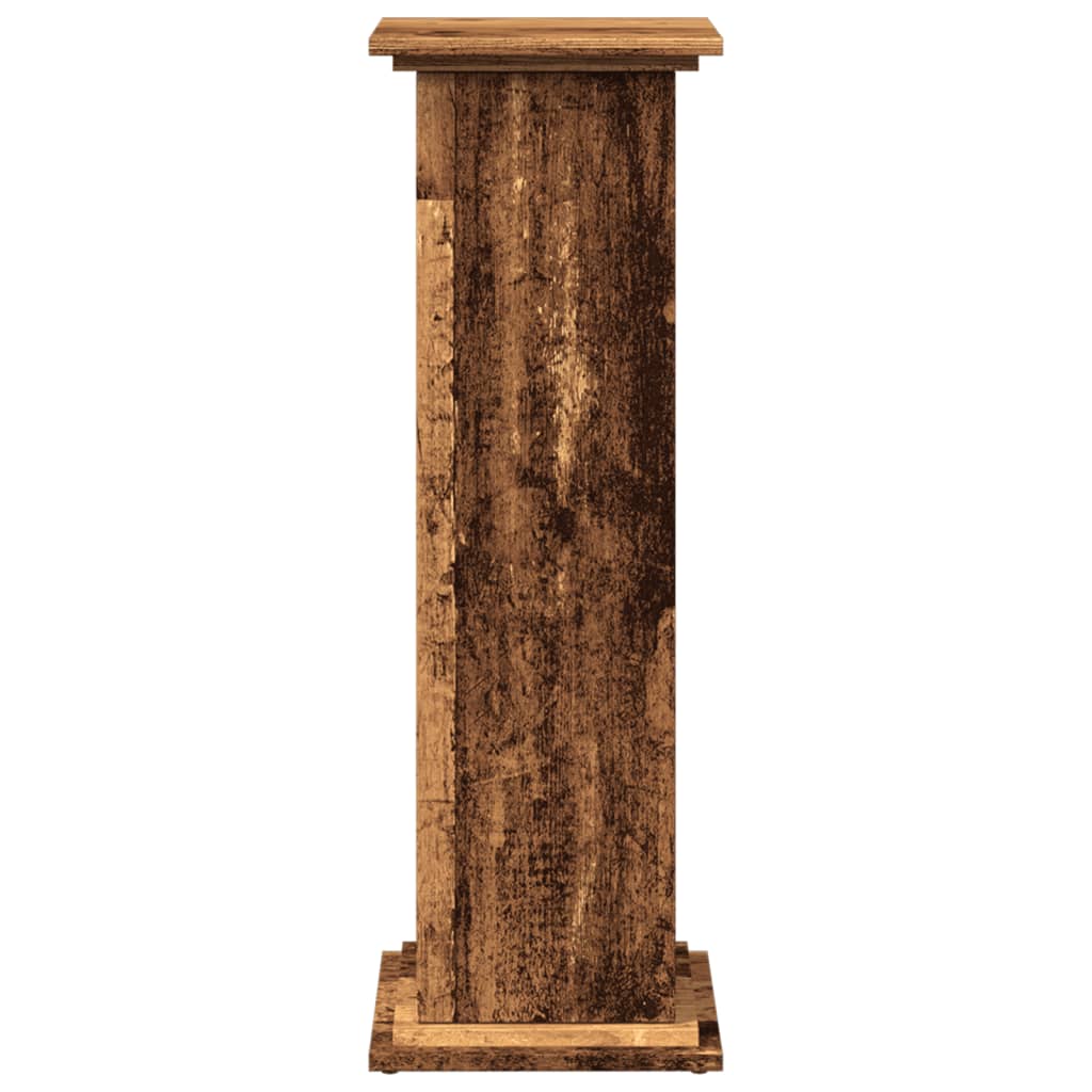 Espositore con Portaoggetti Legno Antico 31x30x90 cm Truciolato - homemem39