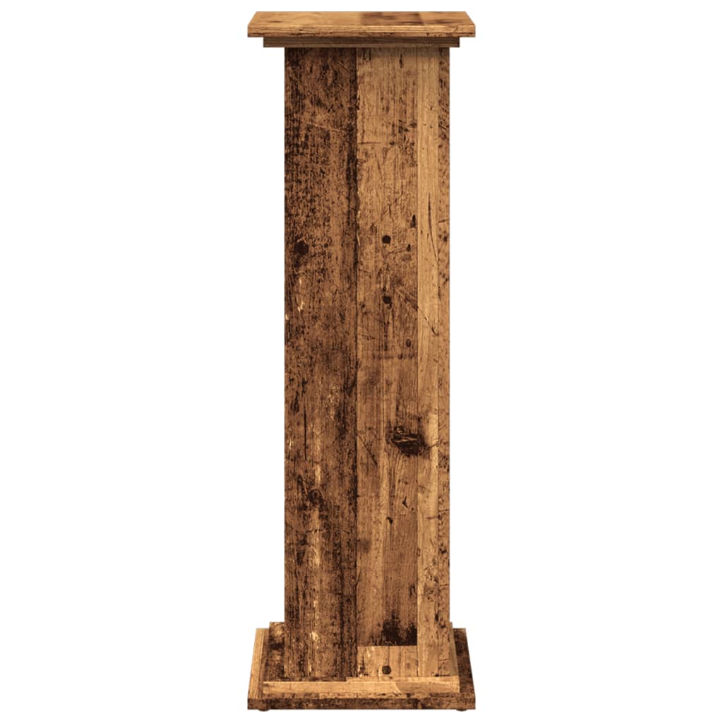 Espositore con Portaoggetti Legno Antico 31x30x90 cm Truciolato - homemem39