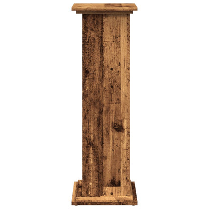 Espositore con Portaoggetti Legno Antico 31x30x90 cm Truciolato - homemem39