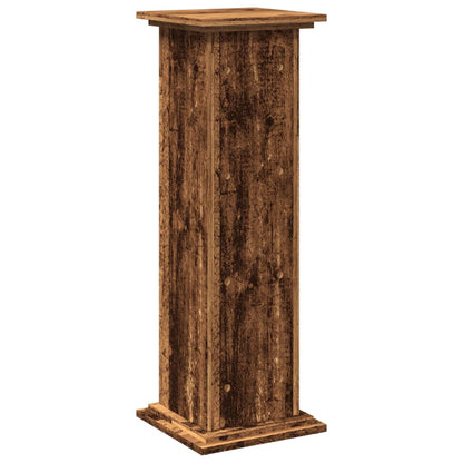 Espositore con Portaoggetti Legno Antico 31x30x90 cm Truciolato