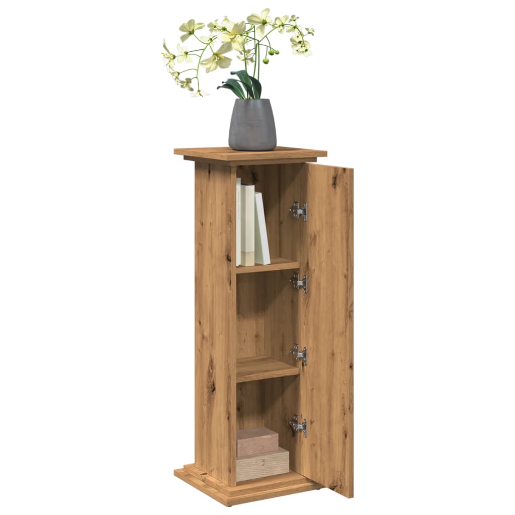 Espositore Portaoggetti Rovere Artigianale 31x30x90 Truciolato | homemem39