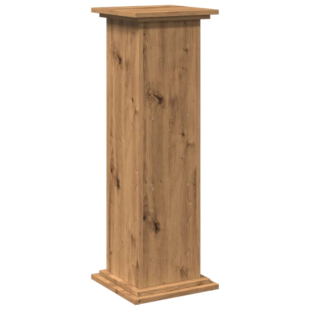 Espositore Portaoggetti Rovere Artigianale 31x30x90 Truciolato - homemem39