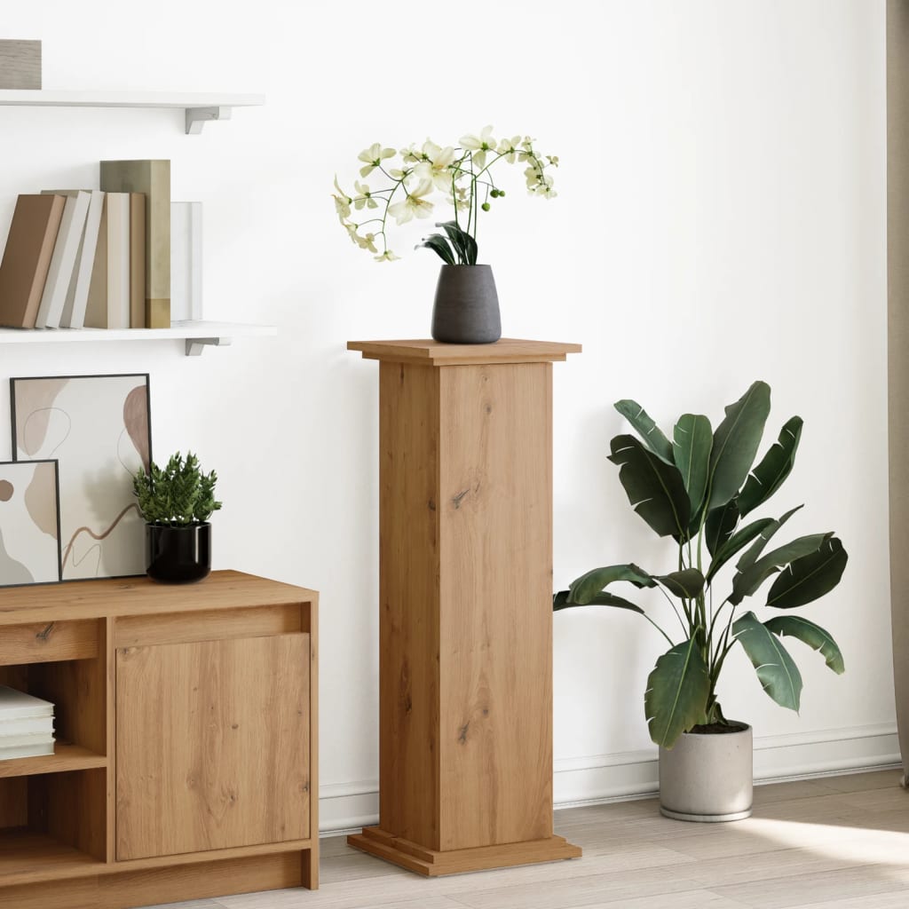 Espositore Portaoggetti Rovere Artigianale 31x30x90 Truciolato | homemem39
