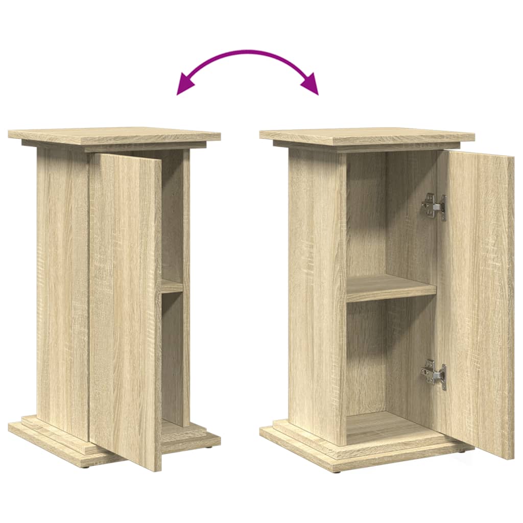 Espositore con Portaoggetti Rovere Sonoma 31x30x60cm Truciolato | homemem39
