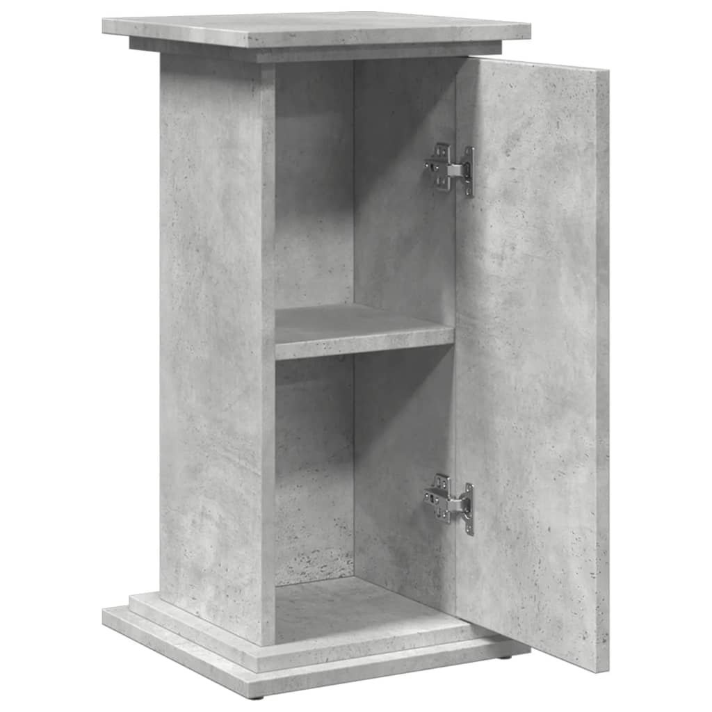 Espositore con Portaoggetti Grigio Cemento 31x30x60 Truciolato | homemem39