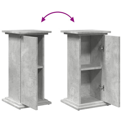 Espositore con Portaoggetti Grigio Cemento 31x30x60 Truciolato - homemem39