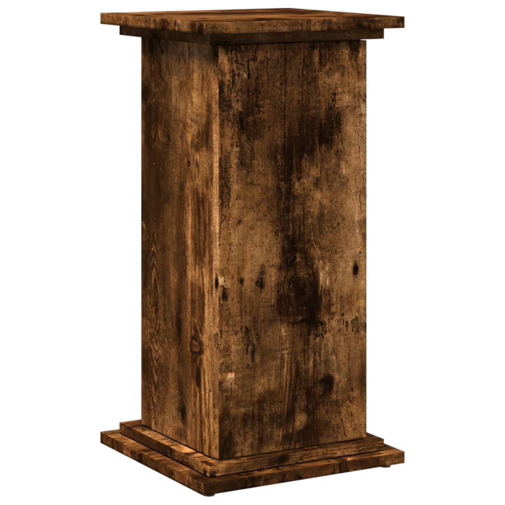 Espositore con Portaoggetti Rovere Fumo 31x30x60cm Truciolato | homemem39