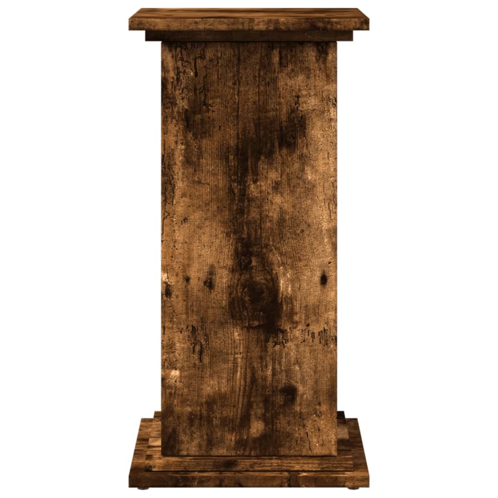 Espositore con Portaoggetti Rovere Fumo 31x30x60cm Truciolato | homemem39