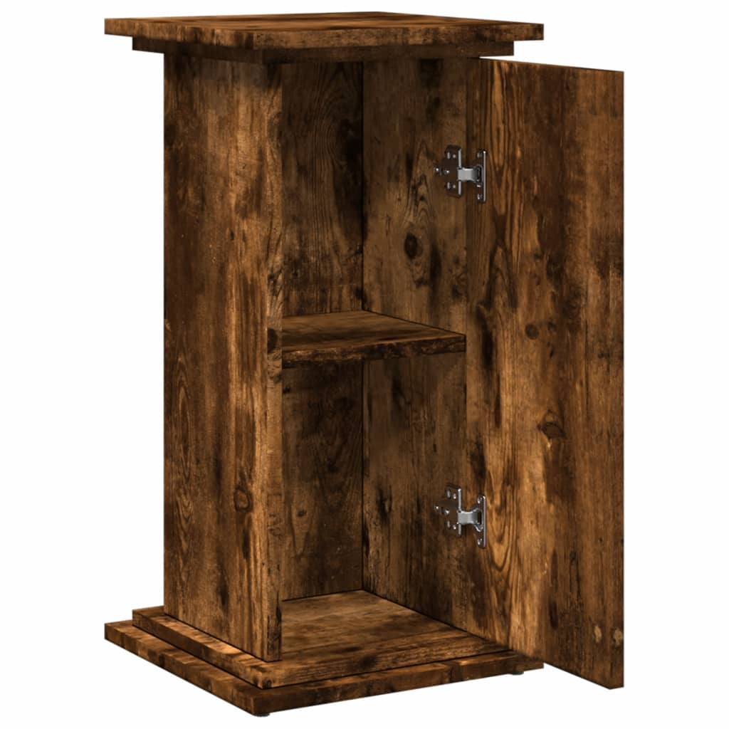 Espositore con Portaoggetti Rovere Fumo 31x30x60cm Truciolato | homemem39
