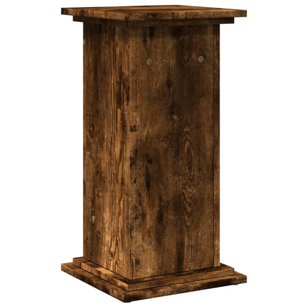 Espositore con Portaoggetti Rovere Fumo 31x30x60cm Truciolato | homemem39