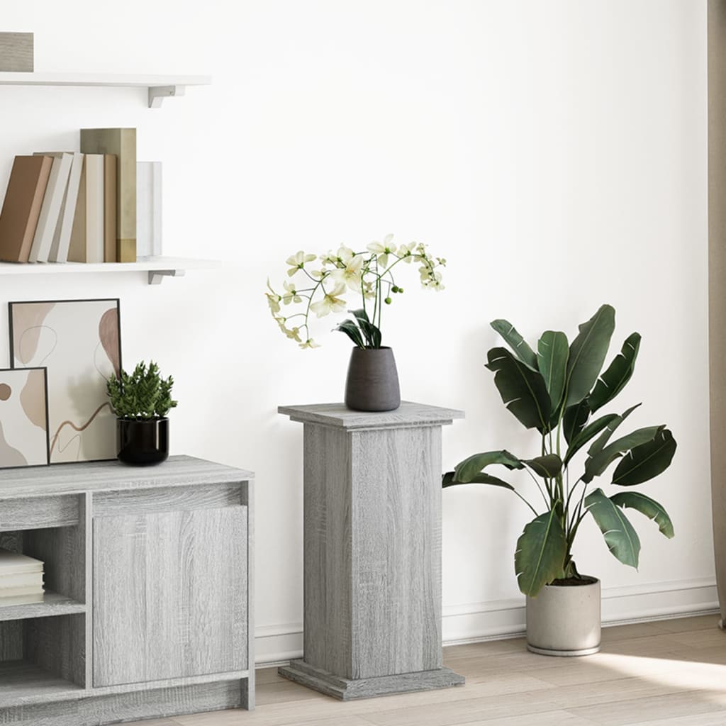 Espositore con Portaoggetti Grigio Sonoma 31x30x60cm Truciolato | homemem39
