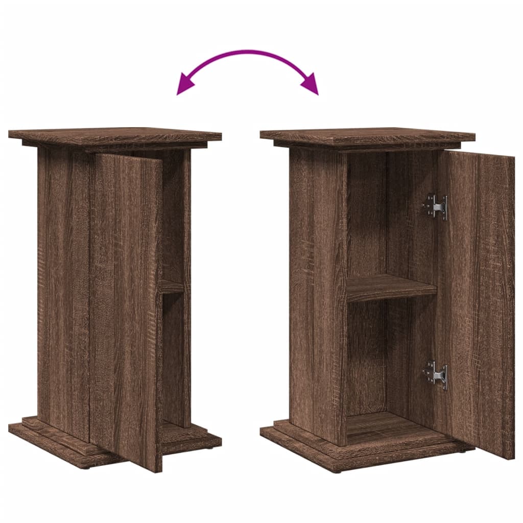 Espositore con Portaoggetti Rovere Marrone 31x30x60 Truciolato | homemem39