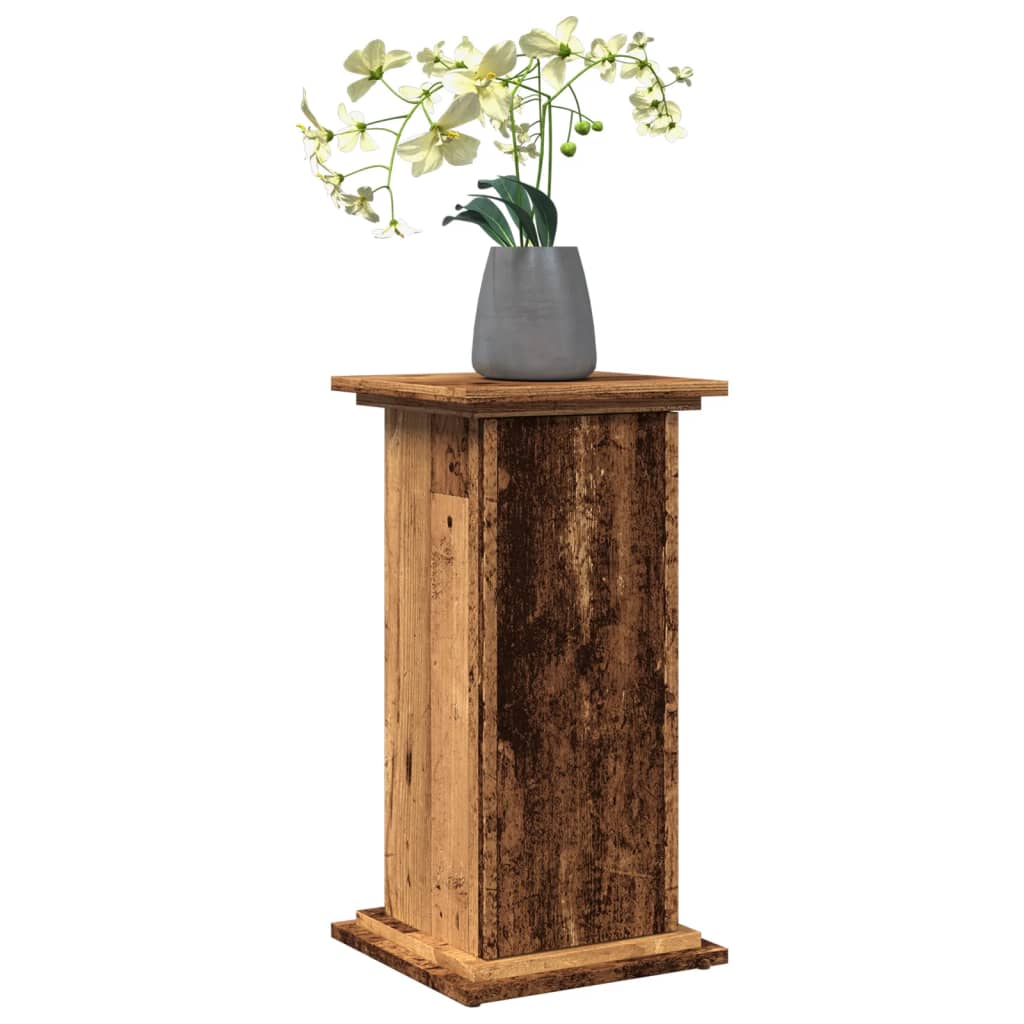Espositore con Portaoggetti Legno Antico 31x30x60 cm Truciolato | homemem39