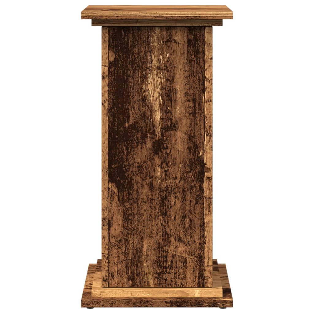 Espositore con Portaoggetti Legno Antico 31x30x60 cm Truciolato - homemem39