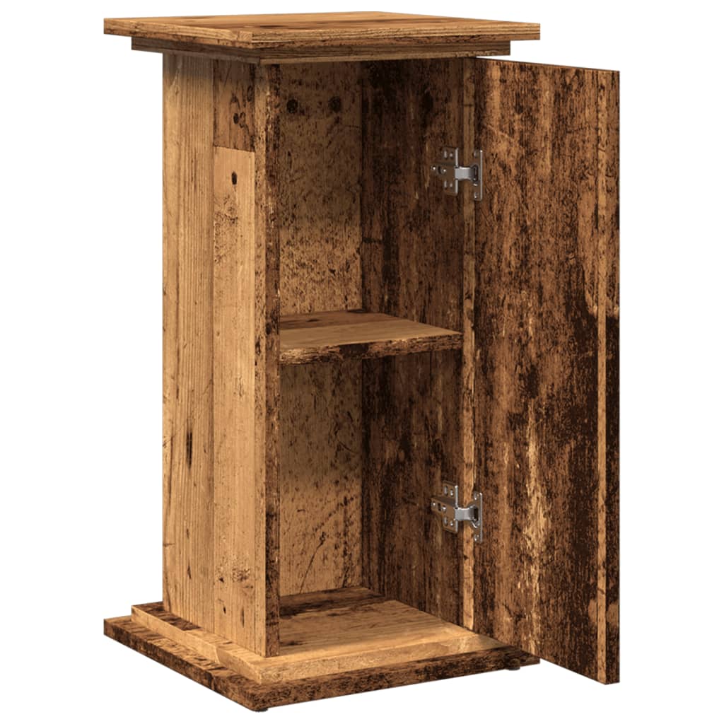 Espositore con Portaoggetti Legno Antico 31x30x60 cm Truciolato - homemem39